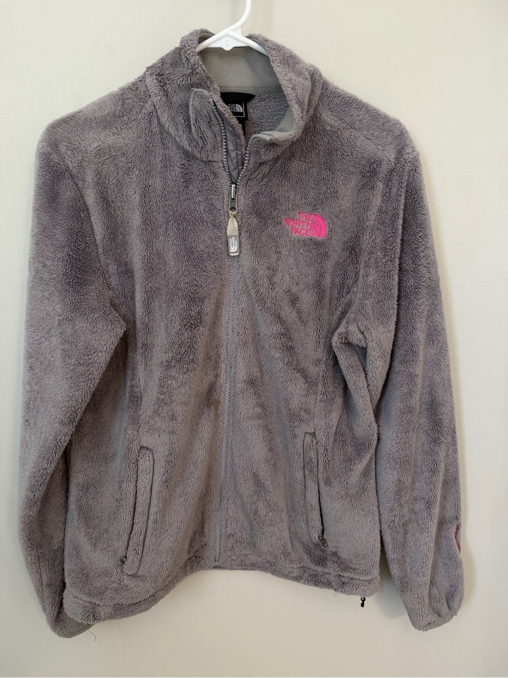 The North Face Women'Small Osito Fleece Jacket Gray & Pink Small